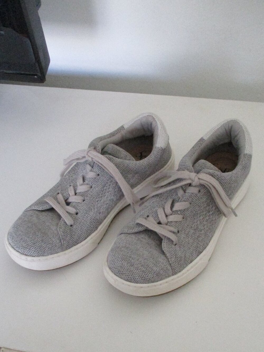 Sofft Womens Gray Textile Lace-up Fashion Sneaker - Size 8M
